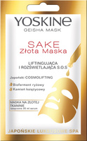 YOSKINE Geisha Mask Sake Złota Maska na tkaninie liftingująco - rozświetlająca S.O.S. 20 ml