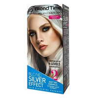 BLOND TIME 2 Rozjaśniacz do włosów do 4 tonów - Blond Silver Effect 135 ml