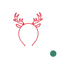 DONEGAL Opaska do włosów - świąteczna (FA-5744) 1 szt - mix 2 kolorów