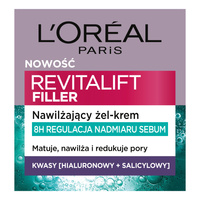 LOREAL Paris Revitalift Filler Nawilżający żel-krem regulujący nadmiar sebum na dzień z kwasem hialuronowym i salicylowym 50 ml