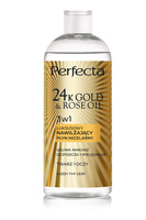 PERFECTA 24K Gold & Rose Oil Luksusowy płyn micelarny nawilżający 3w1 400 ml