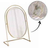 ECARLA Lusterko kosmetyczne stojące złote XL (L21)