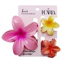 ECARLA Zestaw spinek do włosów klamer 3w1 - Kwiat ombre XL + 2 szt. mini spinek SP415