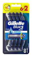 GILLETTE Blue 3 Plus Comfort Maszynka do golenia dla mężczyzn 1 op. - 6+2 szt. gratis