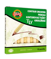 Kredka czeska do makijażu oczu - brązowa 1op.-12szt