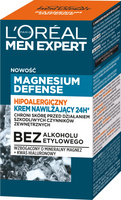 LOREAL Men Expert Hipoalergiczny Krem nawilżający 24H* Magnesium Defence 50 ml