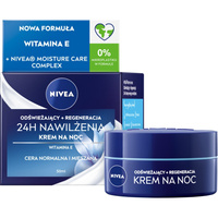 NIVEA 24H Nawilżenia Odświeżająco-Regenerujący krem na noc do cery normalnej i mieszanej 50 ml