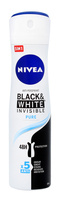 NIVEA Antyperspirant damski w sprayu Black & White Invisible Pure 150 ml