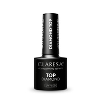 CLARESA Top do paznokci hybrydowych Diamond - no wipe 5 ml