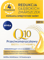 NIVEA Q10 Odbudowujący krem przeciwzmarszczkowy na dzień SPF 15 - Ekstra Odżywienie 50 ml