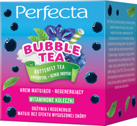 PERFECTA Bubble Tea Krem do twarzy matująco-regenerujący Butterfly Tea, Erytrytol + Dzikie Indygo 50 ml