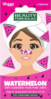 BEAUTY FORMULAS Nose Pore Strips Głęboko oczyszczające płatki na nos - Watermelon (arbuz) 1op.-6 sztuk