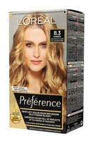Loreal Preference Farba do włosów nr 8.3 Cannes - jasny złocisty blond  1op.