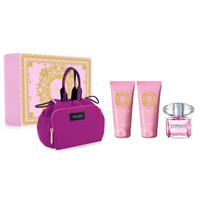 VERSACE Zestaw Bright Crystal Woda toaletowa 90 ml + Żel pod prysznic 100 ml+ Balsam do ciała 100 ml