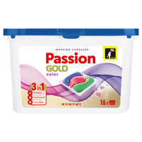 PASSION GOLD Kapsułki do prania 3w1 Kolor 1 op. - 16 szt.