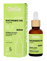 DELIA Serum do twarzy, szyi i dekoltu Niacynamid 10%+Cynk 81,5% 30 ml