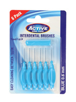 Beauty Formulas Active Oral Care Czyściki do przestrzeni międzyzębowych 0.6mm blue 1op.-6szt