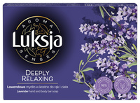 LUKSJA Aroma Senses Deeply Relaxing Lawendowe mydło w kostce do rąk i ciała 90 g