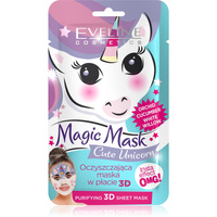 EVELINE Magic Mask Oczyszczająca maska w płacie 3D - Cute Unicorn