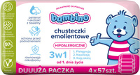 BAMBINO Chusteczki emolientowe 3w1 hipoalergiczne 4 x 57 szt