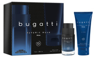 BUGATTI Zestaw prezentowy męski Dynamic Move Blue (woda toaletowa 100ml + żel pod prysznic 200ml)