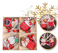 ECARLA Zawieszki choinkowe - pierniczki BSN48 - 12 sztuk