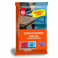 ANNA ZARADNA Ściereczki nawilżane do mebli - zapach kwiatowy 1op.-80szt