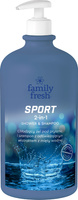 FAMILY FRESH Chłodzący Żel pod prysznic 2in1 Sport 1000ml