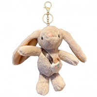 ECARLA Brelok do kluczy - Królik puchaty pluszowy beżowy BRL368K