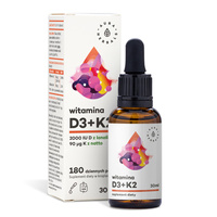 AURA HERBALS Witamina D3 2000IU + K2 MK-7 30 ml