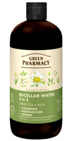GREEN PHARMACY Woda micelarna 3w1 Zielona herbata i Aloes 500 ml