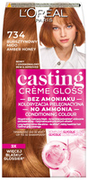 LOREAL Casting Creme Gloss Krem koloryzujący nr 734 Bursztynowy Miód