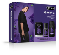 STR 8 Zestaw prezentowy Game (Woda po goleniu 100ml+Deo spray 150ml+Żel pod prysznic 250ml)