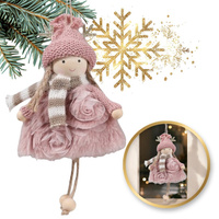 ECARLA ŚW Anioł z pluszu - różowy ASN12R