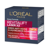 LOREAL Revitalift Laser x3 Krem anti-aging SPF25 na dzień o potrójnym działaniu   50 ml