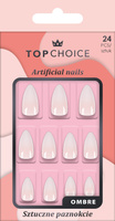 TOP CHOICE Sztuczne paznokcie LONG ALMOND OMBRE