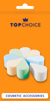TOP CHOICE Gąbki do makijażu łezki (38464) 1 op. - 8 szt. - mix kolorów