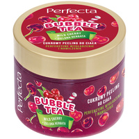 PERFECTA Bubble Tea Peeling cukrowy do ciała Wild Cherry 300 g