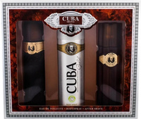 CUBA Gold Zestaw dla mężczyzn Woda toaletowa Cuba Gold Original 100 ml + Woda po goleniu Cuba Gold Original 100 ml + Dezodorant perfumowany spray Cuba Gold Original 200 ml