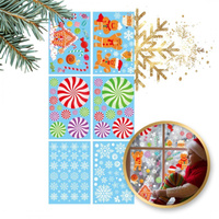 ECARLA ŚW Świąteczne naklejki na okno 6 ark. NKD14