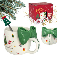 ECARLA ŚW Kubek KB25ZIE z kokardka i lyzka