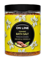 On Line Pieniąca Sól do kąpieli Agran & Vanilla 1200g