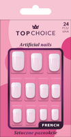 TOP CHOICE Sztuczne paznokcie french kwadratowe