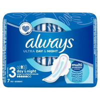 ALWAYS Ultra Podpaski ze skrzydełkami - Day&Night (rozmiar 3) 1op.-7 sztuk