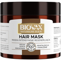 L`BIOTICA Biovax Hair Mask Maska do włosów intensywnie regenerująca - Naturalne Oleje 250ml