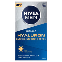 NIVEA Men Hyaluron Przeciwzmarszczkowy krem do twarzy Anti-Age SPF 15 50 ml