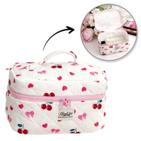 ECARLA Kosmetyczka KS150 Pikowana wisienki/kokardk