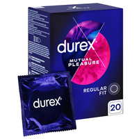DUREX Mutual Pleasure Performa prezerwatywy z wypustkami z żelem 20 szt.