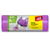 JAN NIEZBĘDNY Worki na śmieci zapachowe fioletowe 60L - 20 sztuk